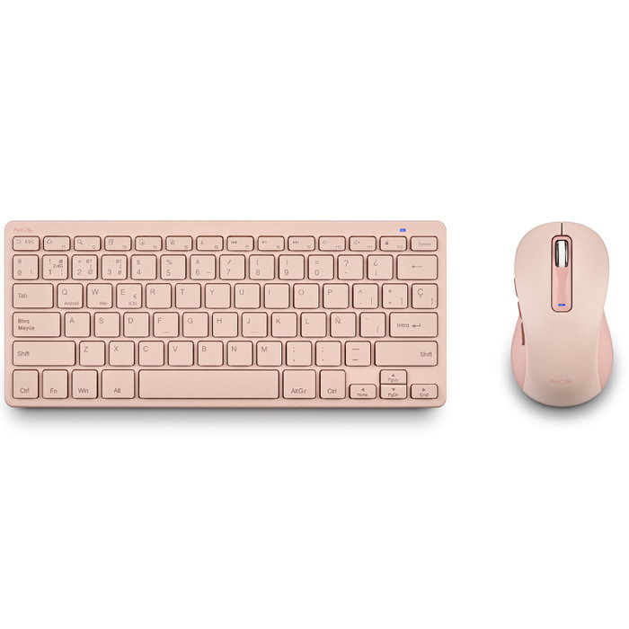 NGS Fantasy Kit Teclado y Ratón Inalámbricos Rosa AZERTY